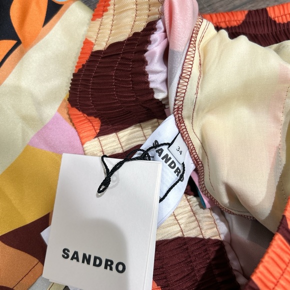 NWT SANDRO X Louis Barthélemy silk shirt and shorts set - Picture 3 of 8